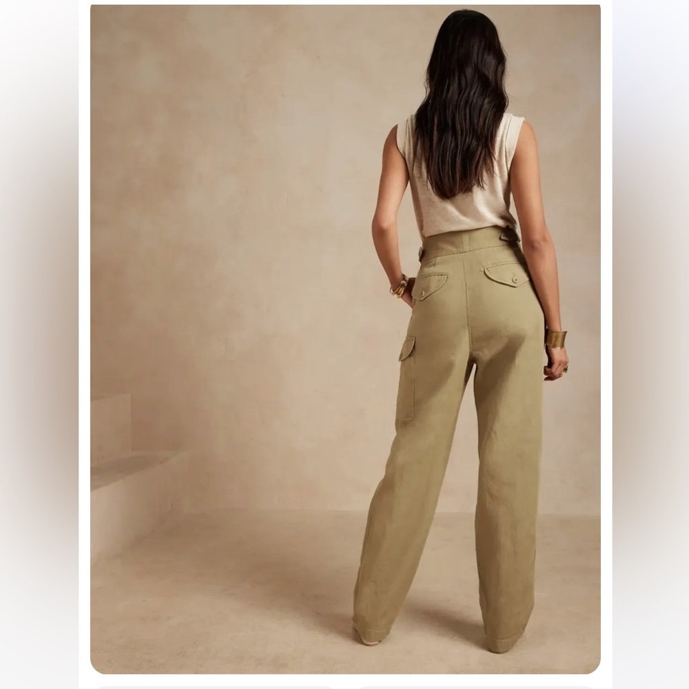 NWT! Republic Women’s Heritage Explorer Belted Pants In Utilitarian Khaki 2 - Picture 3 of 16